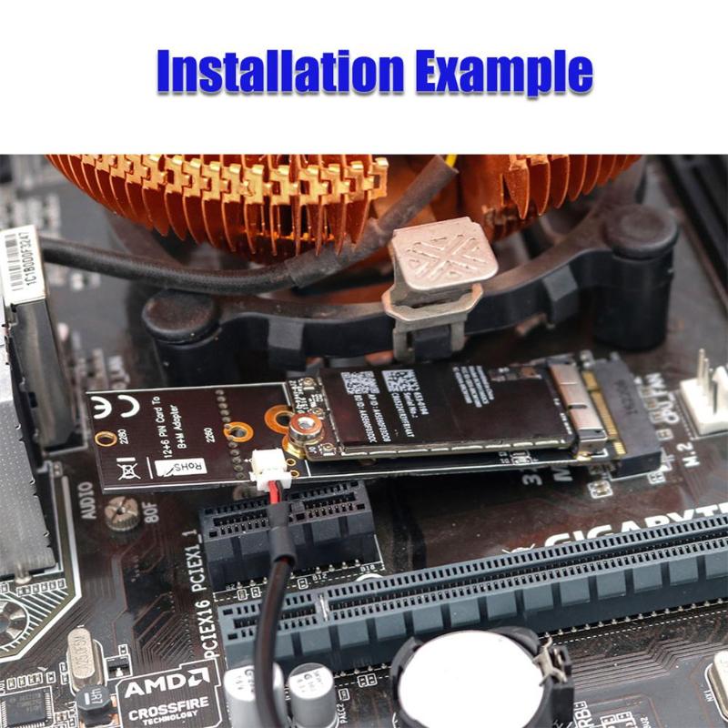 12+6Pin Wireless Card to NGFF M.2 Key Adapter