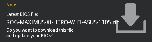ASUSのBIOSを1105以上に更新すると起動しない