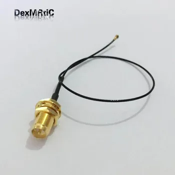 2PCS RP-SMA female to IPX IPEX U.FL MHF4 20cm